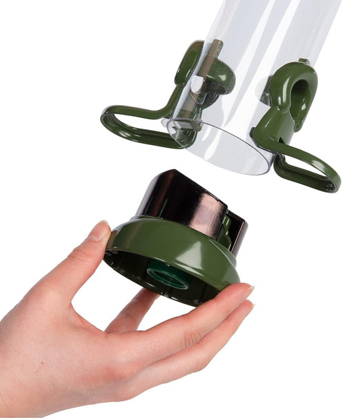 Jacobi Jayne Ring-Pull Click Small Niger Seed Feeder, Green Birdrp3-N1G Jacobi Jayne Ring-Pull Click Small Niger Seed Feeder, Green Birdrp3-N1G