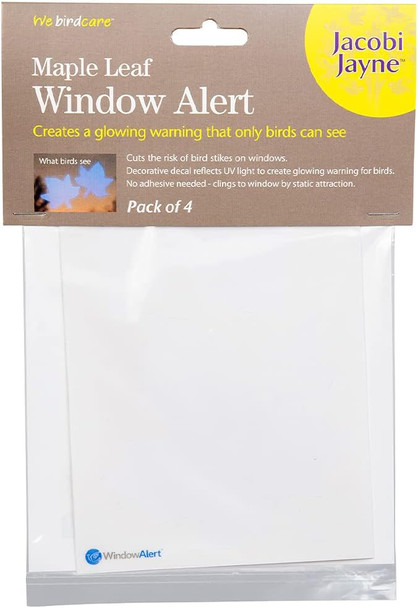 Jacobi Jayne Window Alert Leaf, Pack Of 4,Transparent,Wa-1Wa-1
