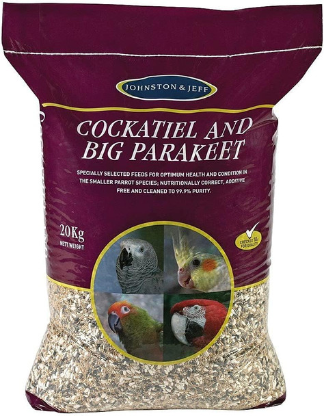 Johnston & Jeff Cockatiel And Big Parakeet Food, 20 Kg08Jjc1