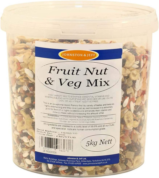 Johnston & Jeff Fruit Nut And Veg Mix Tub 5Kg, Transparent5031871983678