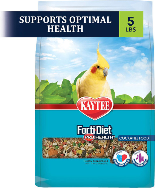 Kaytee Forti-Diet Pro Health Pet Cockatiel Food, 5 Lb