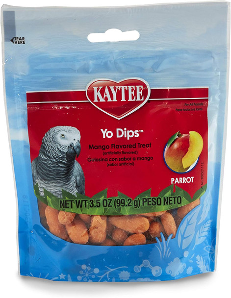 Kaytee Yo Dips Mango Flavored Yogurt Dipped Treat For Pet Parrots, 3.5 Oz Kaytee Yo Dips Mango Flavored Yogurt Dipped Treat For Pet Parrots, 3.5 Oz
