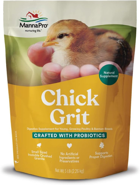 Manna Pro Chick Grit With Probiotics Formulated With Probiotics And Supports Healthy Digestion 5 Pounds