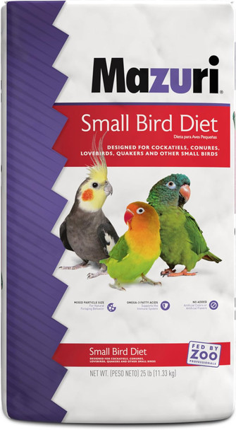 Mazuri Nutritionally Complete For Small Birds 25 Pound (25 Lb.) Bag