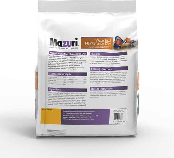 Mazuri Waterfowl Maintenance Diet 12 Pound (12 Lb) Bag Mazuri Waterfowl Maintenance Diet 12 Pound (12 Lb) Bag