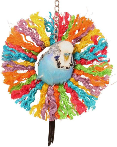 Northern Parrots Rainbow Sisal Ring Rope Parrot Toy