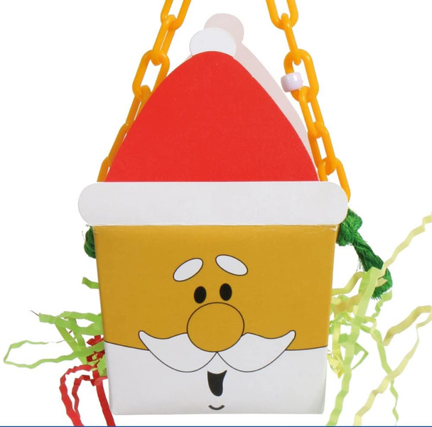 Northern Parrots Santa Foraging Goodie Box - Christmas Parrot Toy