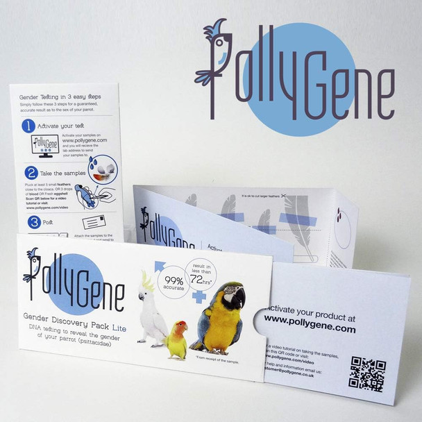 Pollygene Bird Sexing Dna Sample Card For Parrots, Lovebirds, Cockatoos, Grey African, Cockatiels (+300 Psittacines) Avian Gender Reveal Test -Express Service-01_Dna_Slim