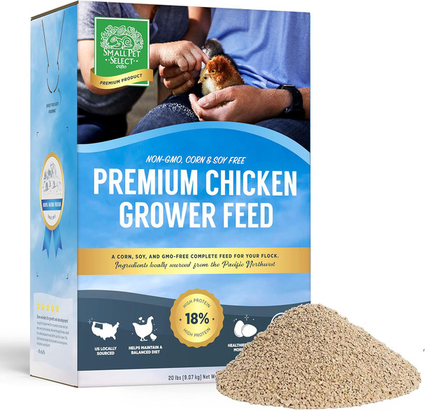 Small Pet Select - Chicken Grower Feed, Non-Gmo, Corn & Soy , 20Lb