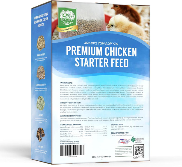 Small Pet Select - Chicken Starter Feed (Corn-/Soy-/Non-Gmo), 20Lb Small Pet Select - Chicken Starter Feed (Corn-/Soy-/Non-Gmo), 20Lb