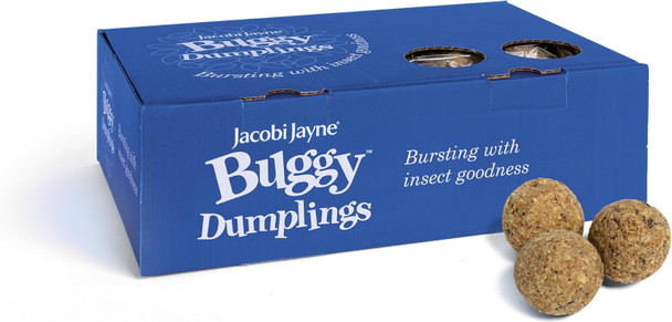 Suet Balls For Wild Birds - Jacobi Jayne® Buggy Dumplings™ Pack Of 6-100G Fat Balls For Wild Birds, High Energy Bird Food Fat Balls With Mealworms, Buggy Fat Suet Balls For Bird Feederbd100-48
