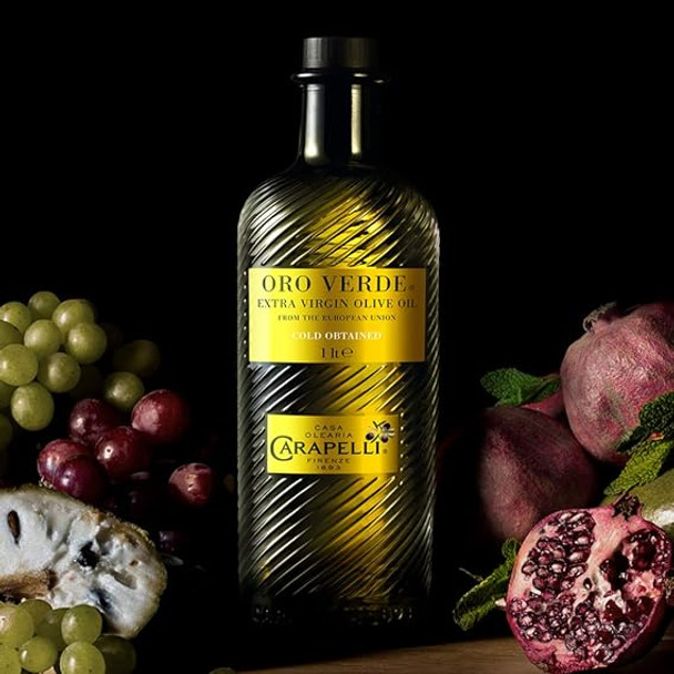 Carapelli - Oro Verde Extra Virgin Olive Oil: First Cold-Pressed Evoo – 33.8 Fluid Ounces Carapelli - Oro Verde Extra Virgin Olive Oil: First Cold-Pressed Evoo – 33.8 Fluid Ounces