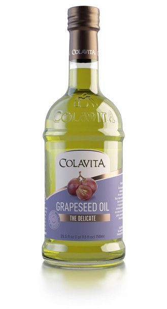 Colavita 100% Grapeseed Oil, 25.5 Oz Glass Bottle