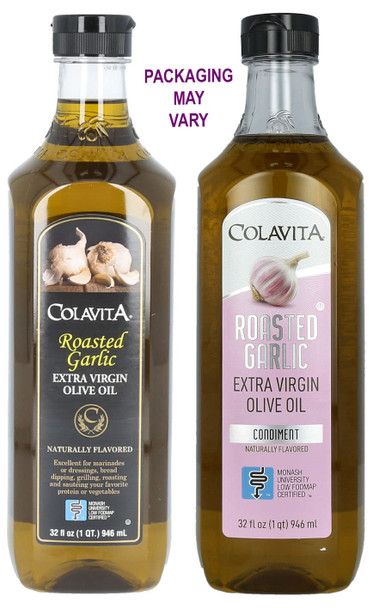 Colavita All Natural Roasted Garlic Extra Virgin Olive Oil 32Oz Plastic