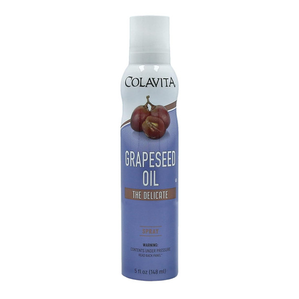 Colavita Spray Oils - Grapeseed Oil Spray, 5Oz (148Ml) Can 100% Grapeseed Oil, Clean And Delicate Taste, High Smoke Point, Ideal For Salads, Baking, Frying Colavita Spray Oils - Grapeseed Oil Spray, 5Oz (148Ml) Can 100% Grapeseed Oil, Clean And Delicate Taste, High Smoke Point, Ideal For Salads, Baking, Frying