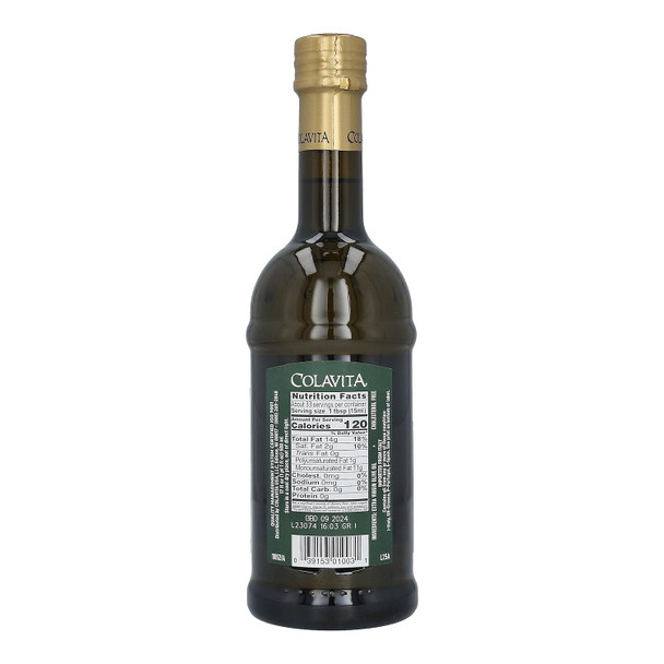 Extra Virgin Olive Oil - Colavita - Premium Selection - First Cold Pressed Evoo - 17Oz Glass Bottle