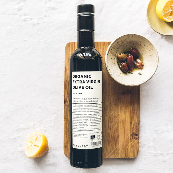 Erbology Organic Extra Virgin Olive Oil 500Ml - 100% Coratina Olives Hand-Picked And Pressed On A Family-Run Single Estate In Apulia, Italy - 516 Mg/Kg Polyphenols - 0.18% Acidity Erbology Organic Extra Virgin Olive Oil 500Ml - 100% Coratina Olives Hand-Picked And Pressed On A Family-Run Single Estate In Apulia, Italy - 516 Mg/Kg Polyphenols - 0.18% Acidity