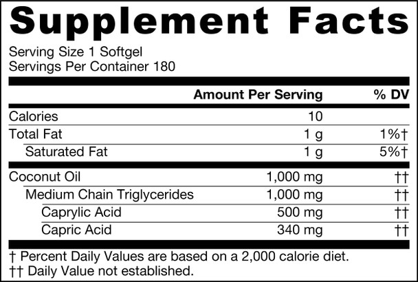 Jarrow Formulas Mct Oil Softgels 1000Mg Softgels Jarrow Formulas Mct Oil Softgels 1000Mg Softgels