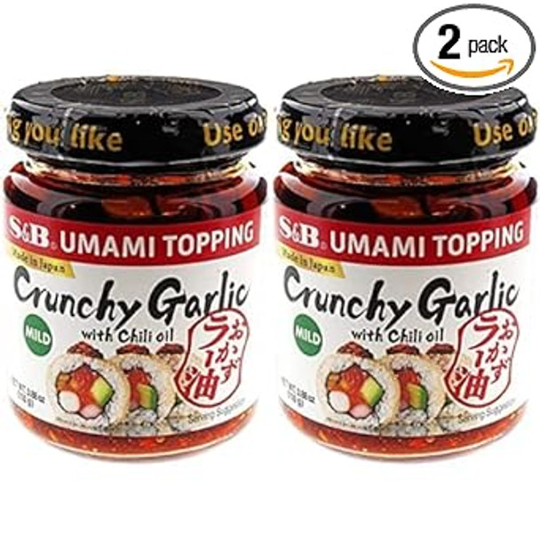 S&B Chili Oil With Crunchy Garlic, 3.9 Ounce (Pack Of 2) S&B Chili Oil With Crunchy Garlic, 3.9 Ounce (Pack Of 2)