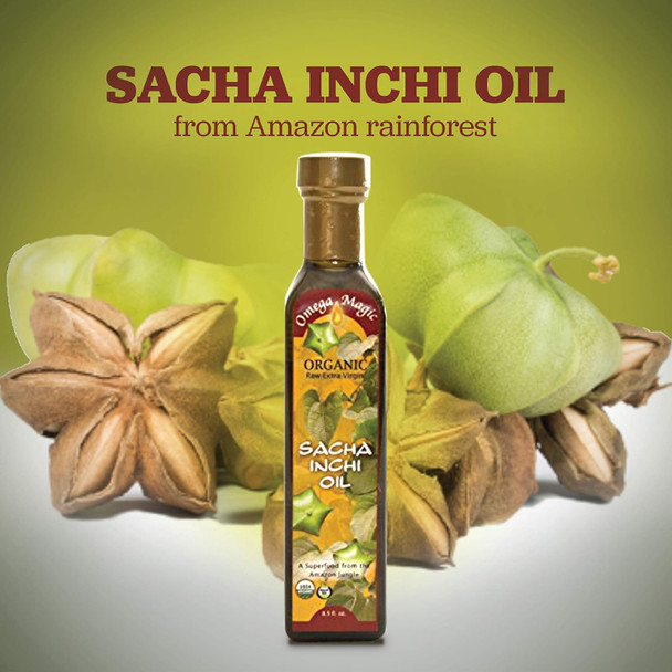 Sacha Inchi Oil - Oil - Sacha Inchi Seeds Oil - Organic Hair Oil - Superfood Oil - Organic Cold Pressed Oil - Sac