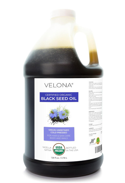 Velona Black Cumin Seed Oil Usda Organic - 1 Gallon / 128 Fl Oz 100% Pure And Natural Carrier Oil Unrefined, Cold Pressed Hair, Body And Skin Care Use Today - Enjoy Results Velona Black Cumin Seed Oil Usda Organic - 1 Gallon / 128 Fl Oz 100% Pure And Natural Carrier Oil Unrefined, Cold Pressed Hair, Body And Skin Care Use Today - Enjoy Results
