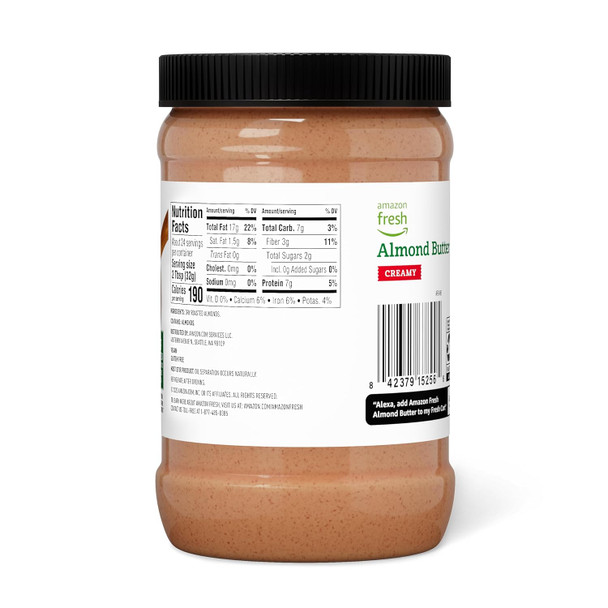 Fresh, Creamy Almond Butter, 27 Oz (Previously Happy Belly, Packaging May Vary)