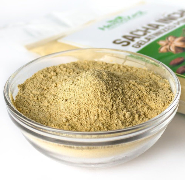 Herbazest Sacha Inchi Protein Powder Organic - 15Oz - Usda , Vegan & Gluten- Superfood - Perfect For Smoothies, Baking, Yogurt, Hot Cereal & Savory Dishes
