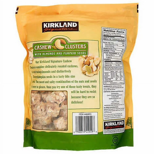 Kirkland Signature Cashew Clusters, 2 Lbs