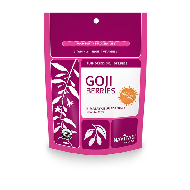Navitas Naturals Organic Goji Berries, 8-Ounce Pouches, 8 Servings (Pack Of 2) Navitas Naturals Organic Goji Berries, 8-Ounce Pouches, 8 Servings (Pack Of 2)