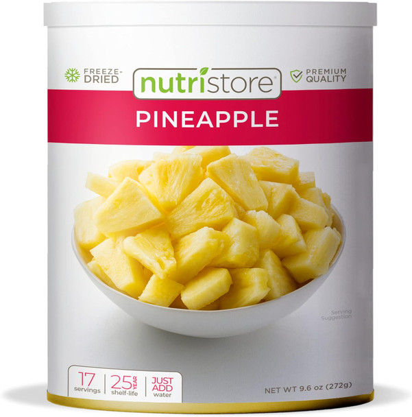 Nutristore Ze Dried Pineapple  Perfect Healthy Snack  Bulk Fruit Emergency Survival Food Storage  Amazing Taste & Quality  25 Year Shelf Life