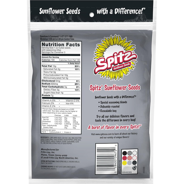 Spitz Sunflower Seeds, Cracked Pepper, 6Oz Bag Spitz Sunflower Seeds, Cracked Pepper, 6Oz Bag