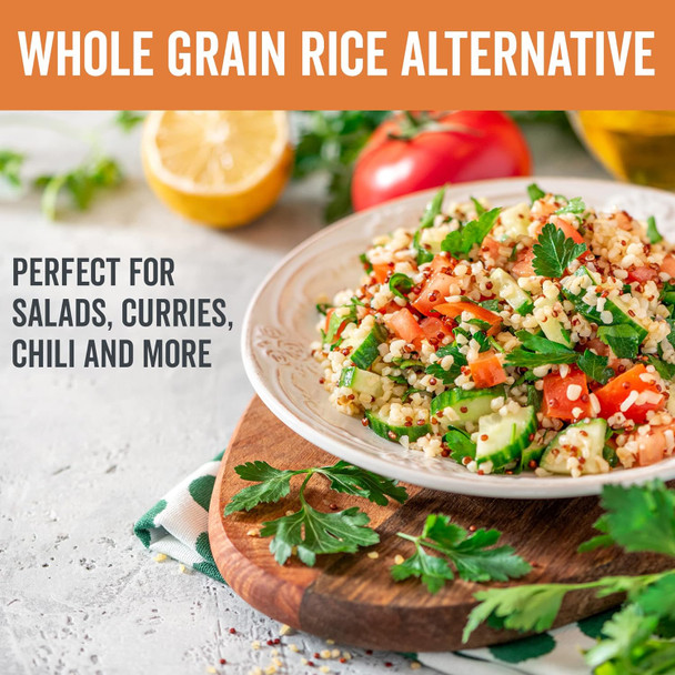 Viva Naturals Organic Quinoa, 64 Oz (4 Lb) - Plant Based Protein, Fiber And Iron - Pre-Washed Whole Grain Rice And Pasta Substitute For Quinoa Salad - Usda Organic, Gluten , Vegan, Non-Gmo And Kosher