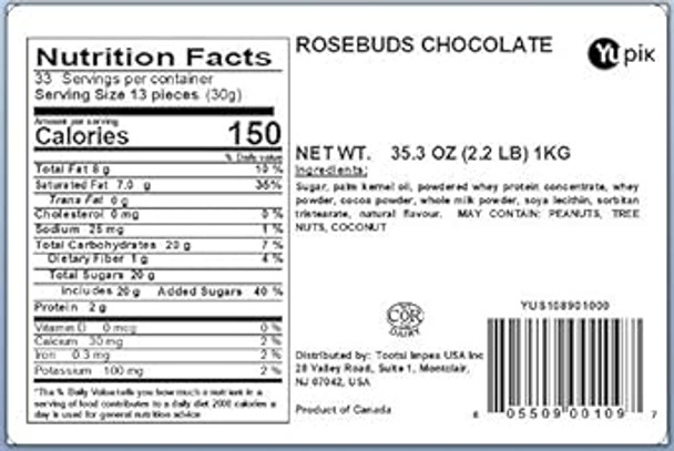 Yupik Chocolate Flavored Rosebuds, 2.2 Lb, Pack Of 1