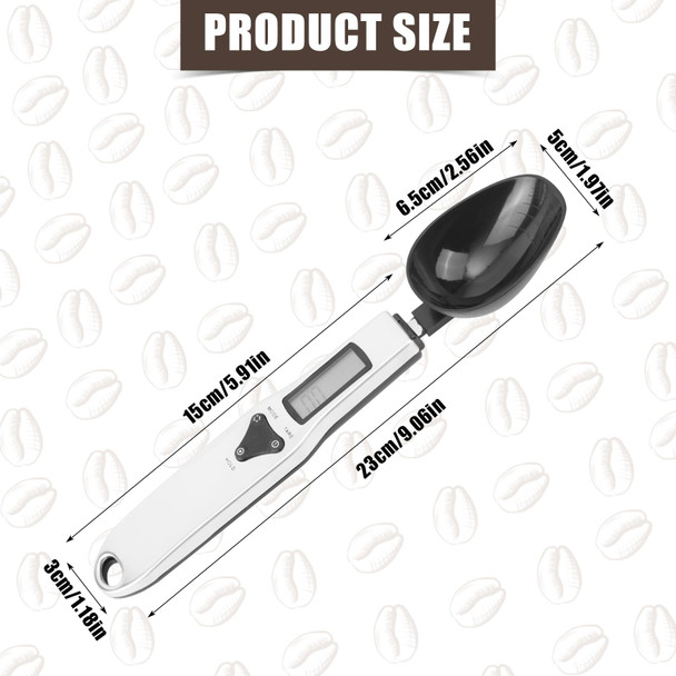 Btfo Digital Measuring Spoon Scale 0.1-500G Electronic Kitchen Food Weighing Spoon Scale Detachable High Precision Gram Measuring Spoons With Lcd Display Weighable Units G/Oz/Gn/Ct