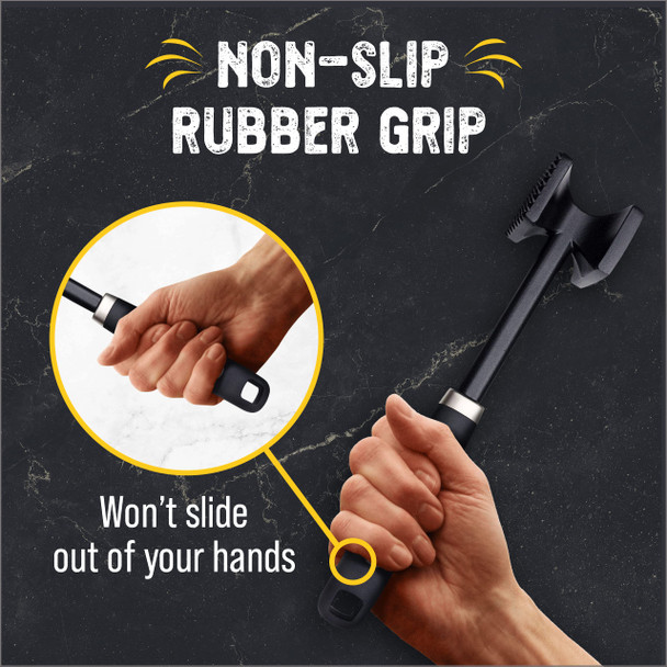 Checkered Chef Meat Tenderizer Tool - Dishwasher Safe Metal Kitchen Mallet For Tenderizing Chicken Beef Pork & Nuts With Non-Slip Grip Checkered Chef Meat Tenderizer Tool - Dishwasher Safe Metal Kitchen Mallet For Tenderizing Chicken Beef Pork & Nuts With Non-Slip Grip