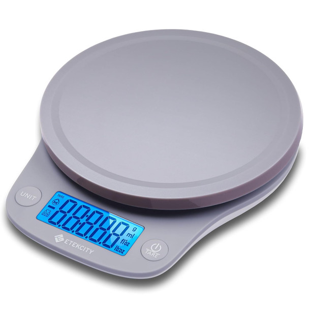 Etekcity 0.1G Food Kitchen Scale Digital Ounces And Grams For Cooking Baking Meal Prep Dieting And Weight Loss 11Lb/5Kg Gray