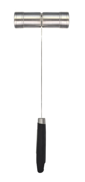 Jim Beam Stainless Steel Salt And Pepper Shaker With Long Soft Grip Handles Large Silver