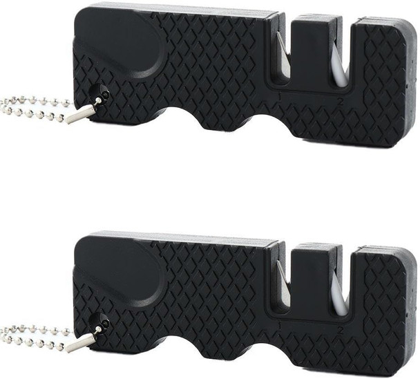 Kopida Knife Sharpeners 2Pcs Kitchen Multipurpose Keychain Whetstone Carbide Knife Pocket Diamond Sharpening Tool Outdoor Camping Knives Accessories