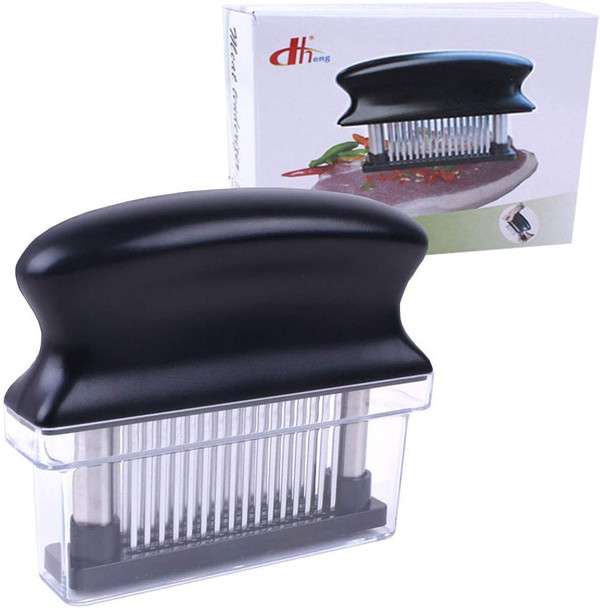Lzonstk Meat Tenderizer With 48 Stainless Steel Ultra Sharp Needle Blades Heavy Duty Cooking Machine For Tenderizing Beef Turkey Chicken Steak Veal Pork Fish Etc Lzonstk Meat Tenderizer With 48 Stainless Steel Ultra Sharp Needle Blades Heavy Duty Cooking Machine For Tenderizing Beef Turkey Chicken Steak Veal Pork Fish Etc