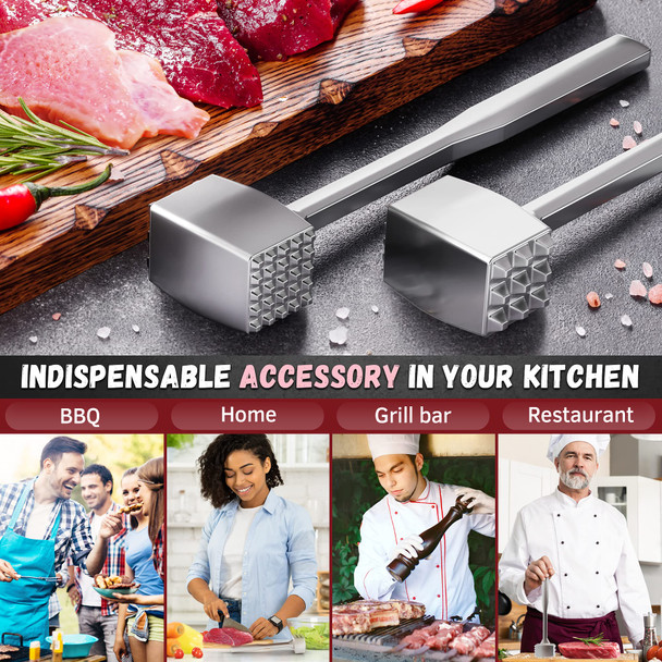 Mhh Meat Tenderizer 1 Pcs Aluminium Mallet Dual-Sided - Tenderizer Tool Kitchen Pounder - Home Hammer For Tenderizing Ice Steak Stainless Veal & Chicken Safe Beater 1309479 Mhh Meat Tenderizer 1 Pcs Aluminium Mallet Dual-Sided - Tenderizer Tool Kitchen Pounder - Home Hammer For Tenderizing Ice Steak Stainless Veal & Chicken Safe Beater 1309479