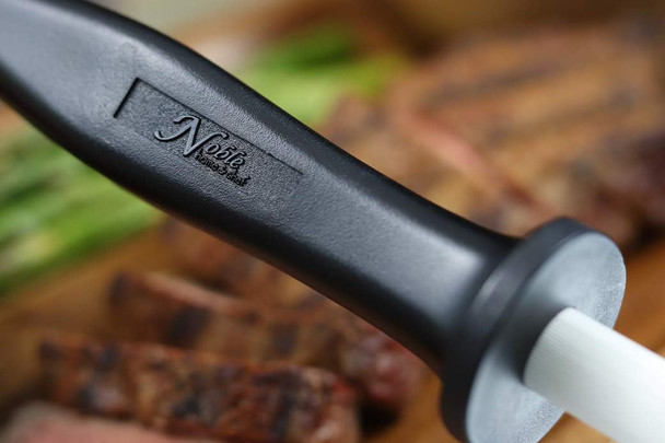 Noble Home & Chef Professional 11.5 Inch Ceramic Honing Rod Has 2 Grit Options A Firm-Grip Handle Hanging Ring And Japanese Ceramic. Noble Home & Chef Sharpening Rods Are Perfect For Chefs (White 1000/2000 Grit)