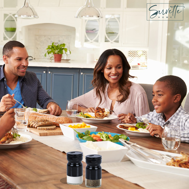 Servette Home  & Metal Salt And Pepper Shakers - Set Of 2 Black