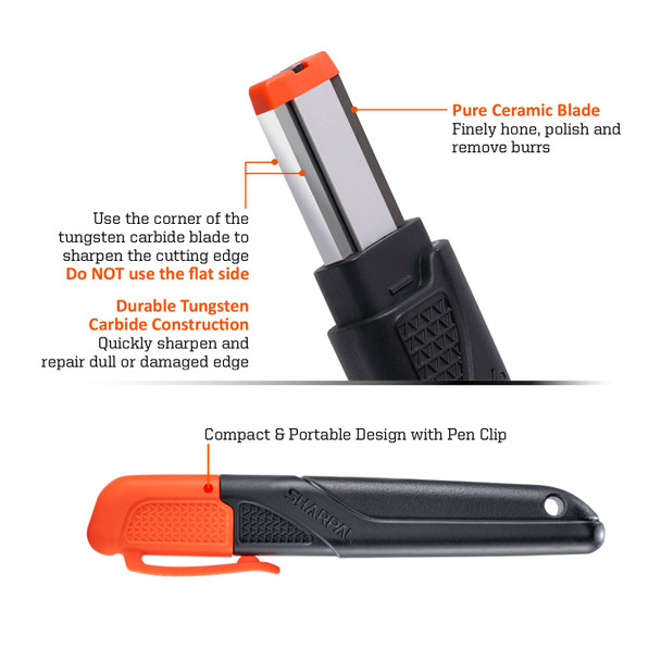 Sharpal 129N Multipurpose Garden Tool Blade Sharpener For Knife Pruners Loppers Hedge Shears Scissors Axe Hatchet Machete Lawn Mower Blade