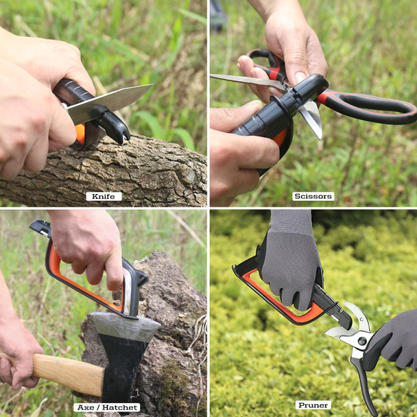 Sharpal 103N All-In-1 Knife Garden Tool Multi-Sharpener For Lawn Mower Blade Axe Hatchet Machete Pruner Hedge Shears Scissors