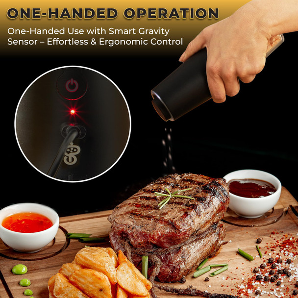 Silpiment Electric Salt And Pepper Grinder Set – Usb-C Rechargeable Gravity Sensor Adjustable Coarseness One-Handed Operation – Battery Powered Mills With Led Light Silpiment Electric Salt And Pepper Grinder Set – Usb-C Rechargeable Gravity Sensor Adjustable Coarseness One-Handed Operation – Battery Powered Mills With Led Light