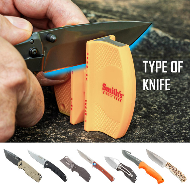 Smith'S Ccks 2-Step Knife Sharpener - Yellow - 2-Step Preset Coarse & Fine Slots - Outdoor Handheld Knife Sharpener - Fishing Hunting Fillet Pocket Knives - Compact Plastic Portable Keychain Tool Smith'S Ccks 2-Step Knife Sharpener - Yellow - 2-Step Preset Coarse & Fine Slots - Outdoor Handheld Knife Sharpener - Fishing Hunting Fillet Pocket Knives - Compact Plastic Portable Keychain Tool