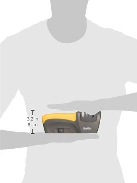 Smith'S 50005 Edge Pro Compact Electric Knife Sharpener - Yellow & Grey - Straight Edge 2 Stage Sharpener - Electric & Manual Sharpening - Blade Guide - Outdoor & Kitchen - Pocket & Filet Knives Smith'S 50005 Edge Pro Compact Electric Knife Sharpener - Yellow & Grey - Straight Edge 2 Stage Sharpener - Electric & Manual Sharpening - Blade Guide - Outdoor & Kitchen - Pocket & Filet Knives