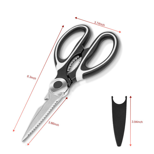 Szhlux 2-Pack Kitchen Scissors Heavy Duty Premium Sharp Kitchen Shears For Food Fish Meat Bones Poultry And Vegetables With Strong Stainless Steel Blades Multi Purpose Cooking Scissors