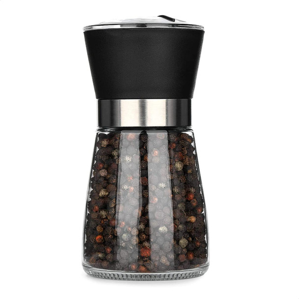 Vikrom Manual Refillable Pepper Grinder - 6 Oz Refillable  Grinders For Pepper Salt And Other Spices Adjustable Rotor With 5 Settings Scratch-Resistant  Good For Home & Professional Use Vikrom Manual Refillable Pepper Grinder - 6 Oz Refillable  Grinders For Pepper Salt And Other Spices Adjustable Rotor With 5 Settings Scratch-Resistant  Good For Home & Professional Use