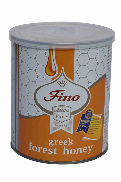 Honey Attiki Fino Wildflowers and Trees 1000g can Greek Forest Honey Rich Aromatic Honey